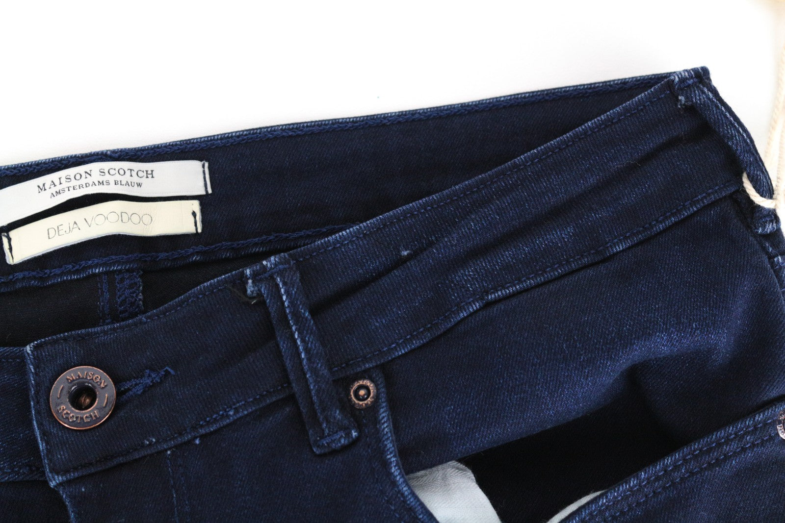 MAISON SCOTCH La Parisienne Women Jeans W31 Skinny Classic Dark Blue Zipped