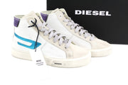 DIESEL S-Mydori ML Womens Sneakers EU38.5 White Cow Leather Ankle Top RRP€220