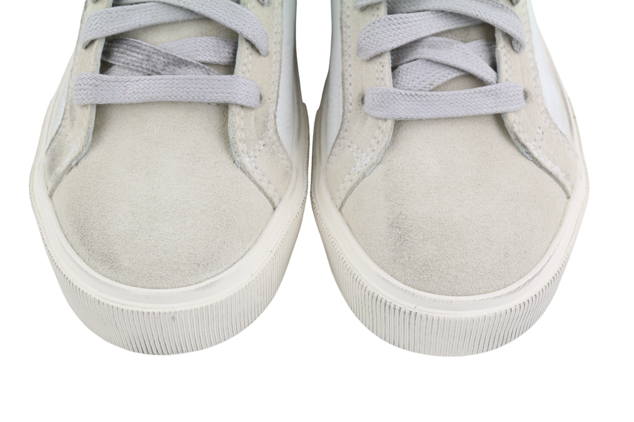 DIESEL S-Mydori ML Womens Sneakers EU38.5 White Cow Leather Ankle Top RRP€220