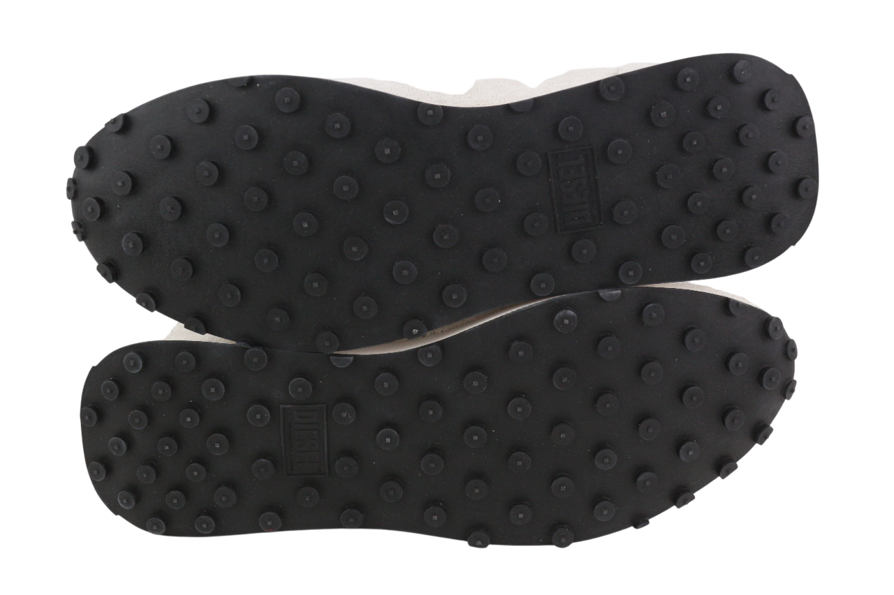 DIESEL S-Racer-Lc Mens Sneakers EU44 White Leather RRP€195 Light Lace Trainers