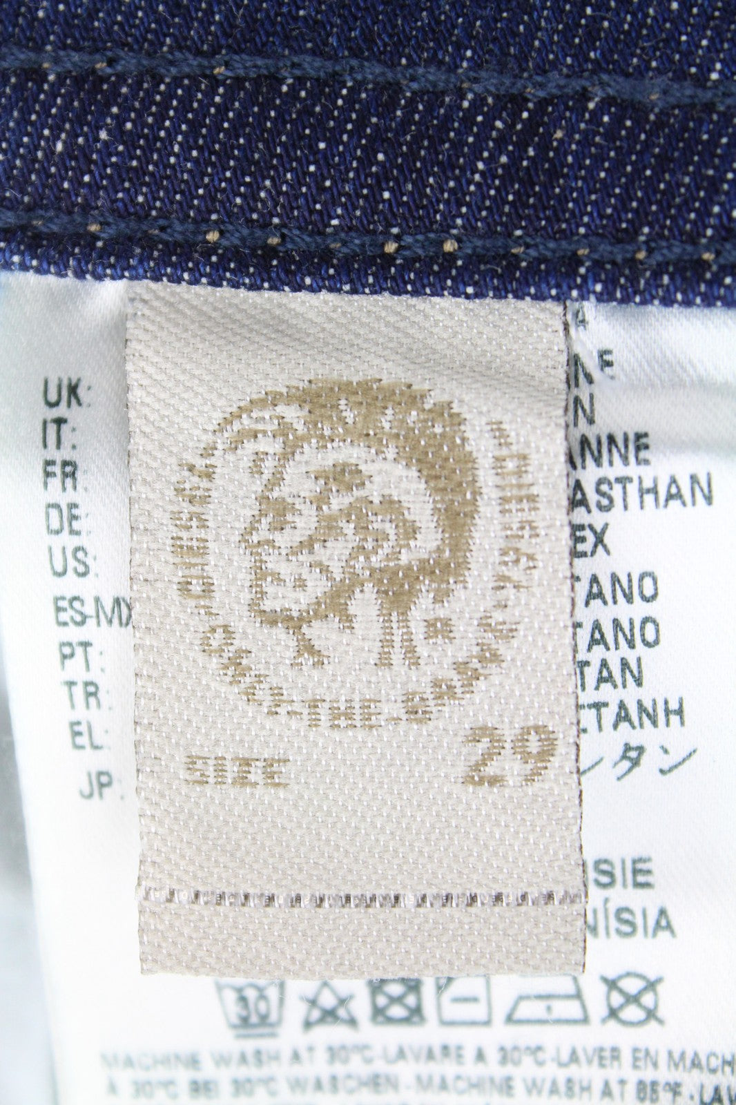 DIESEL Buster 084GR Men Jeans W29/L32 Slim Tapered Fit Button-Fly Blue Stretch