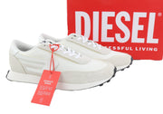 DIESEL S-Racer-Lc Mens Sneakers EU45 White Leather RRP€195 Low Top Trainers