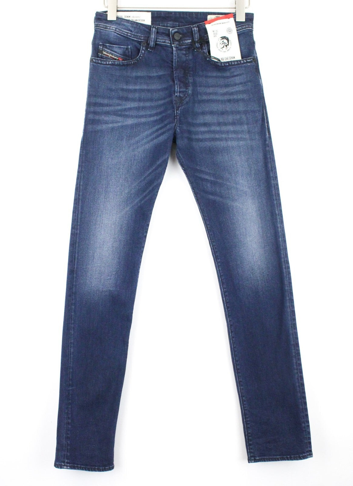 DIESEL Buster 087AS Men Jeans W27/L32 Button Slim Tapered Washed Boys Blue