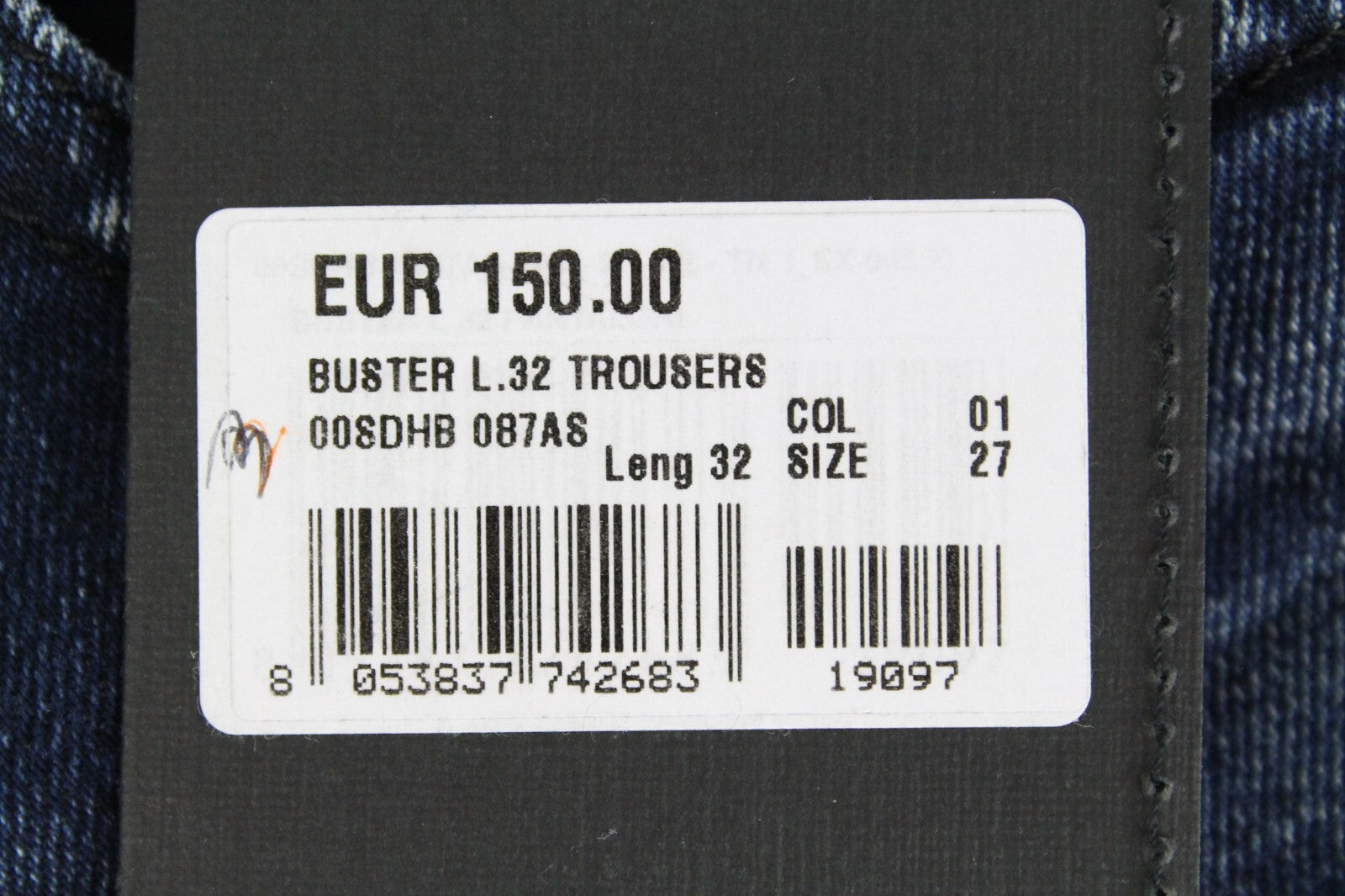 DIESEL Buster 087AS Men Jeans W27/L32 Button Slim Tapered Washed Boys Blue