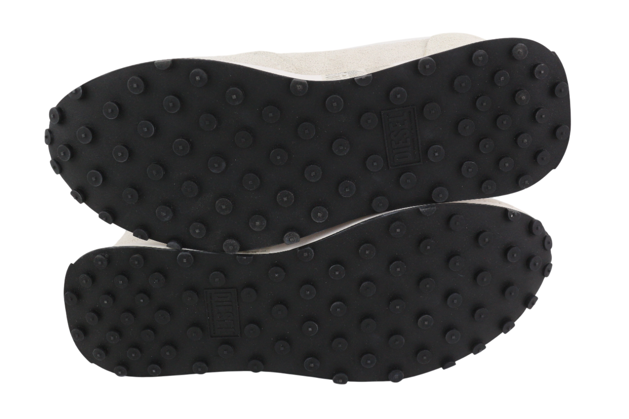 DIESEL S-Racer-Lc Mens Sneakers EU41 White Leather RRP€195 Low Top