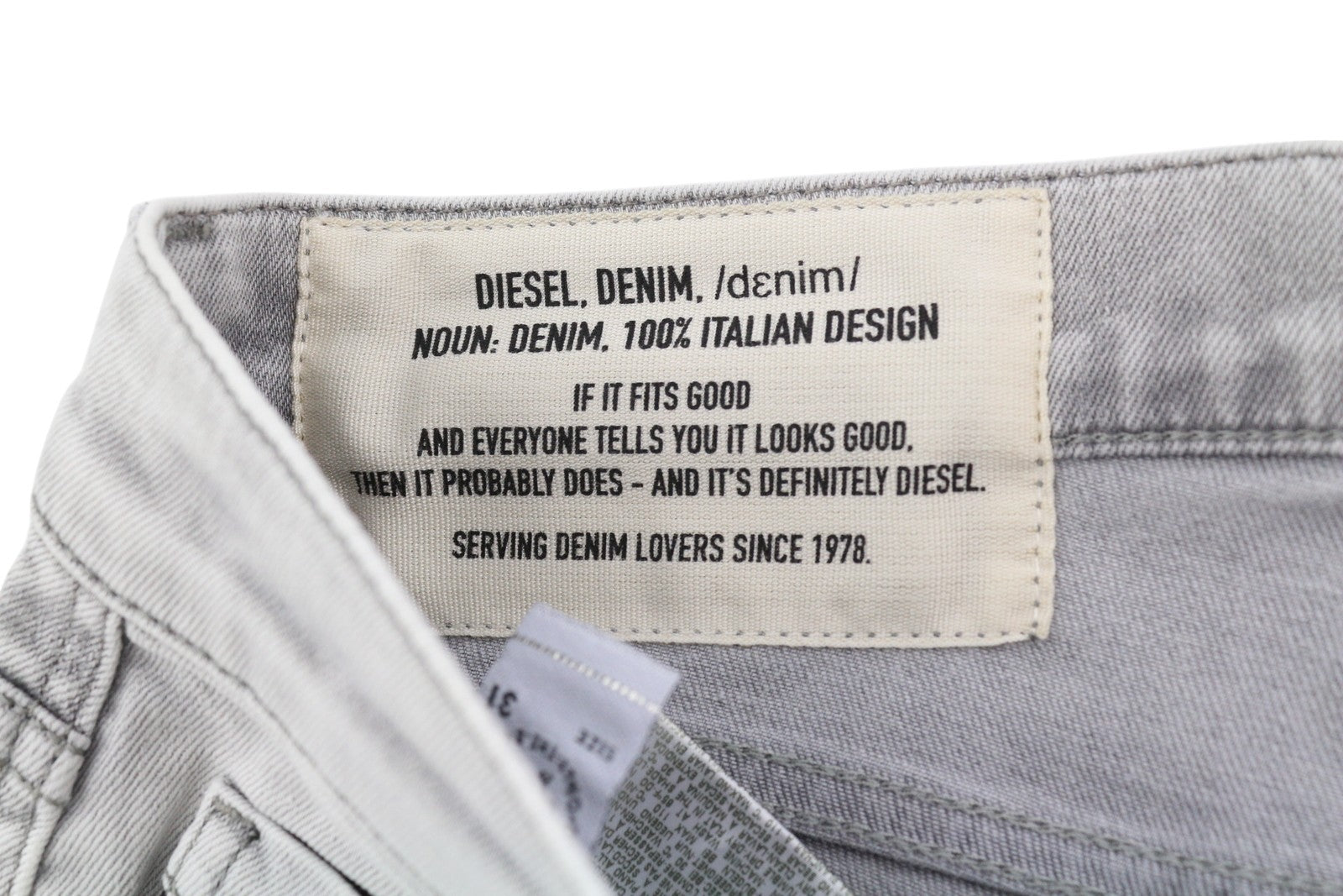 DIESEL D-Strukt 069RE Mens Jeans W31/L34 Slim Stretch Zipper  RRP€180 Grey