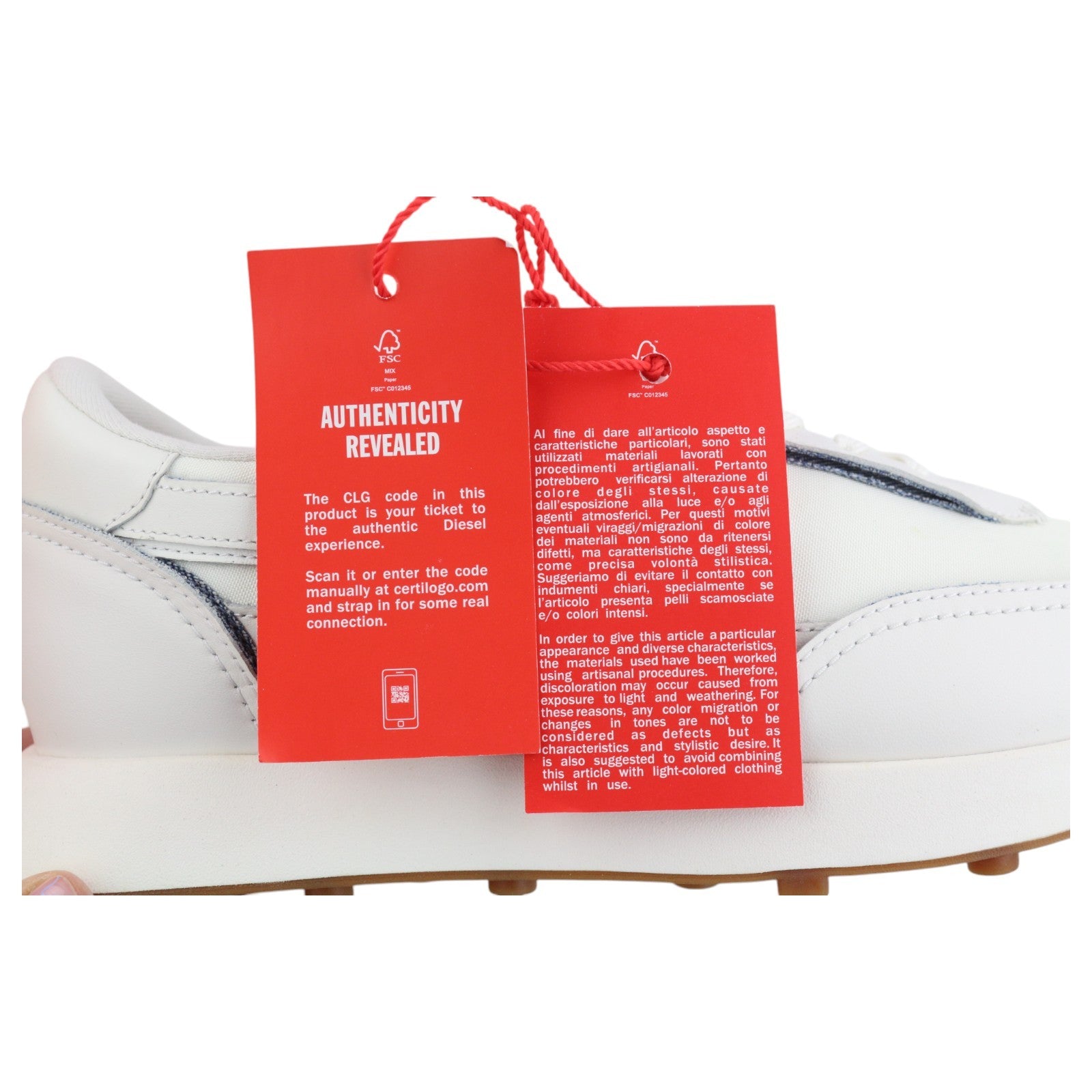 DIESEL S-Racer LC Mens Sneakers EU42 White Suede Leather RRP195 Trainers