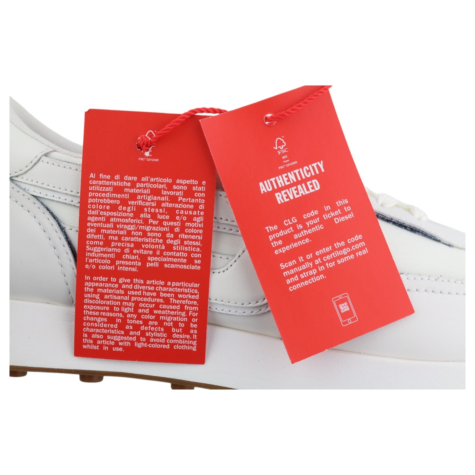 DIESEL S-Racer LC Men Sneakers EU43 White Suede Leather  RRP€195 Trainers