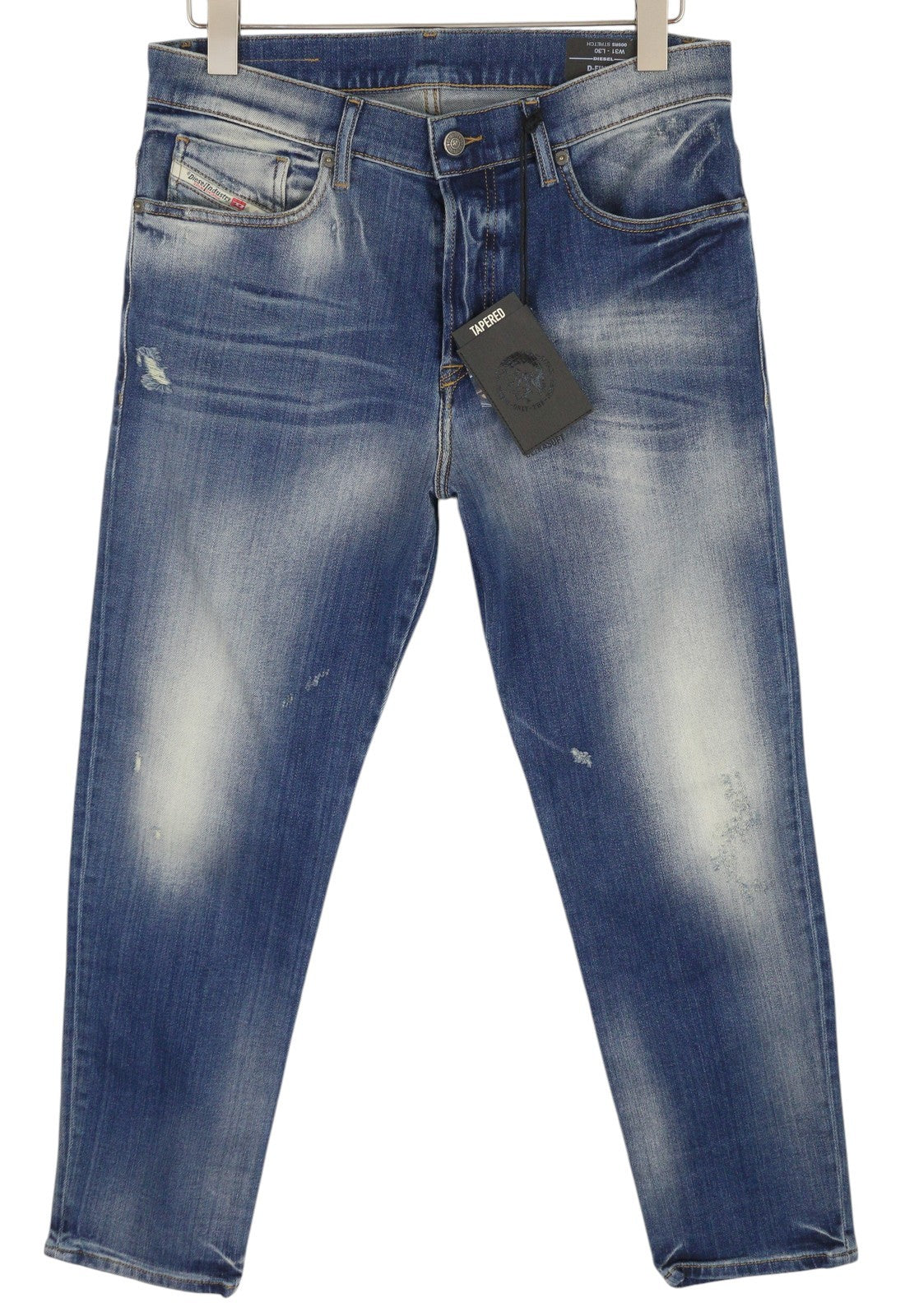 DIESEL D-Fining 009RS vyriški džinsai W31/L30 siaurėjantys tamprūs skalbtos mėlynos spalvos 