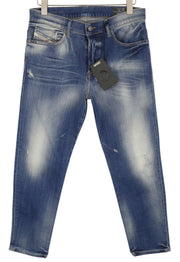 DIESEL D-Fining 009RS vyriški džinsai W31/L30 siaurėjantys tamprūs skalbtos mėlynos spalvos 