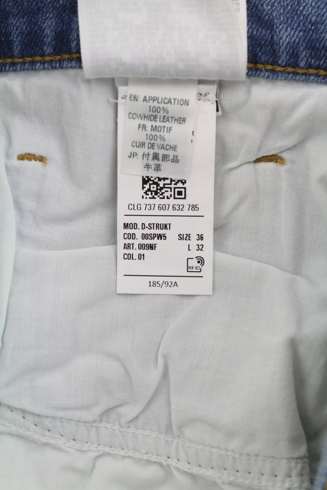 DIESEL D-Strukt 009NF Mens Jeans W36/L32 Slim  Stretch Zip Fly Washed Blue