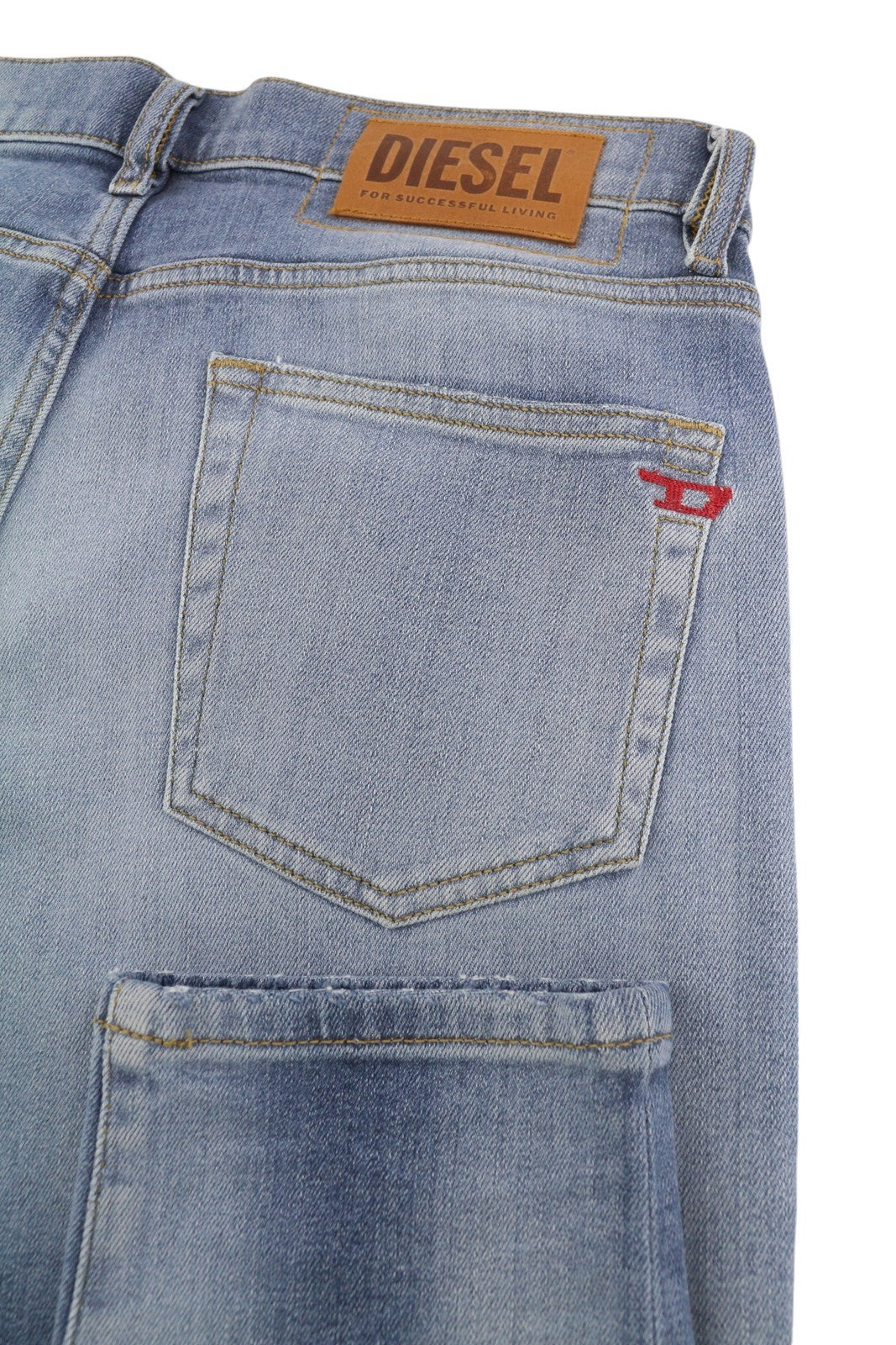 DIESEL D-Strukt 009NF Mens Jeans W36/L32 Slim  Stretch Zip Fly Washed Blue