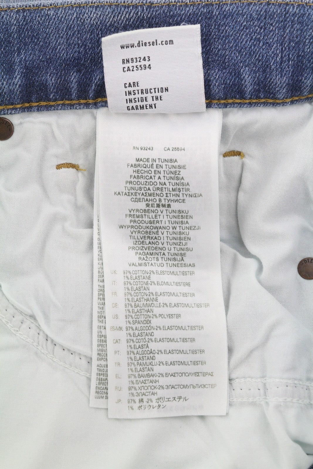 DIESEL D-Strukt 009NF Mens Jeans W36/L32 Slim  Stretch Zip Fly Washed Blue