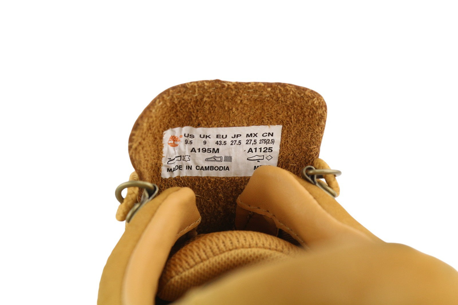 TIMBERLAND A195M Men Sneakers EU43/43.5 Brown Leather Low Top Laced Trainers