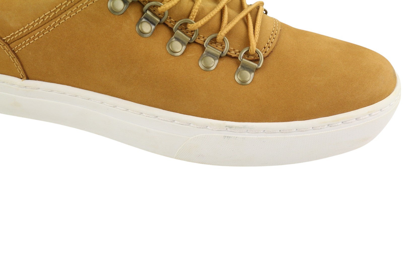 TIMBERLAND A195M Men Sneakers EU43/43.5 Brown Leather Low Top Laced Trainers