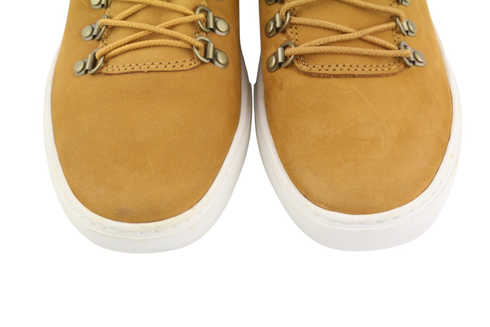 TIMBERLAND A195M Men Sneakers EU43/43.5 Brown Leather Low Top Laced Trainers