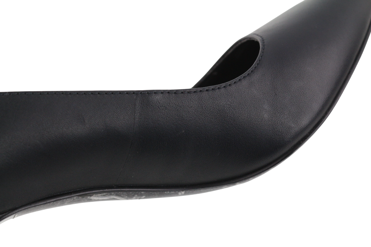 DIESEL D-Femme MP Womens Heels EU38 Black Leather Pointed Toe RRP€240