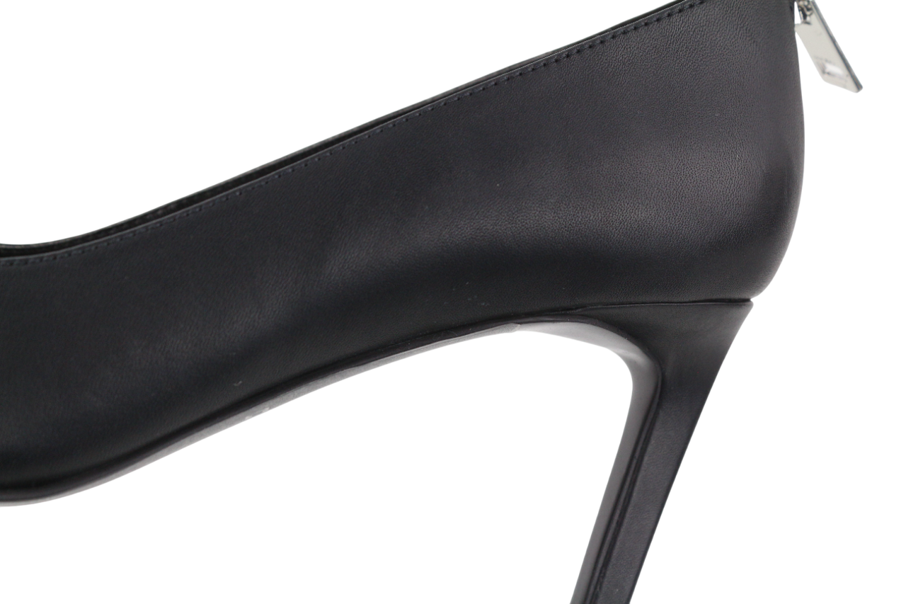 DIESEL D-Femme MP Womens Heels EU38 Black Leather Pointed Toe RRP€240