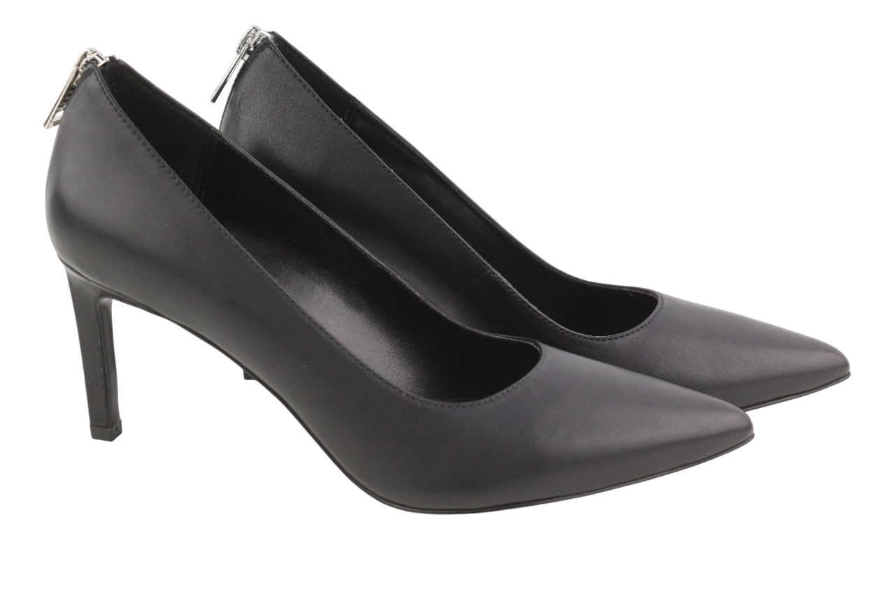 DIESEL D-Femme MP Womens Heels EU38 Black Leather Pointed Toe RRP€240