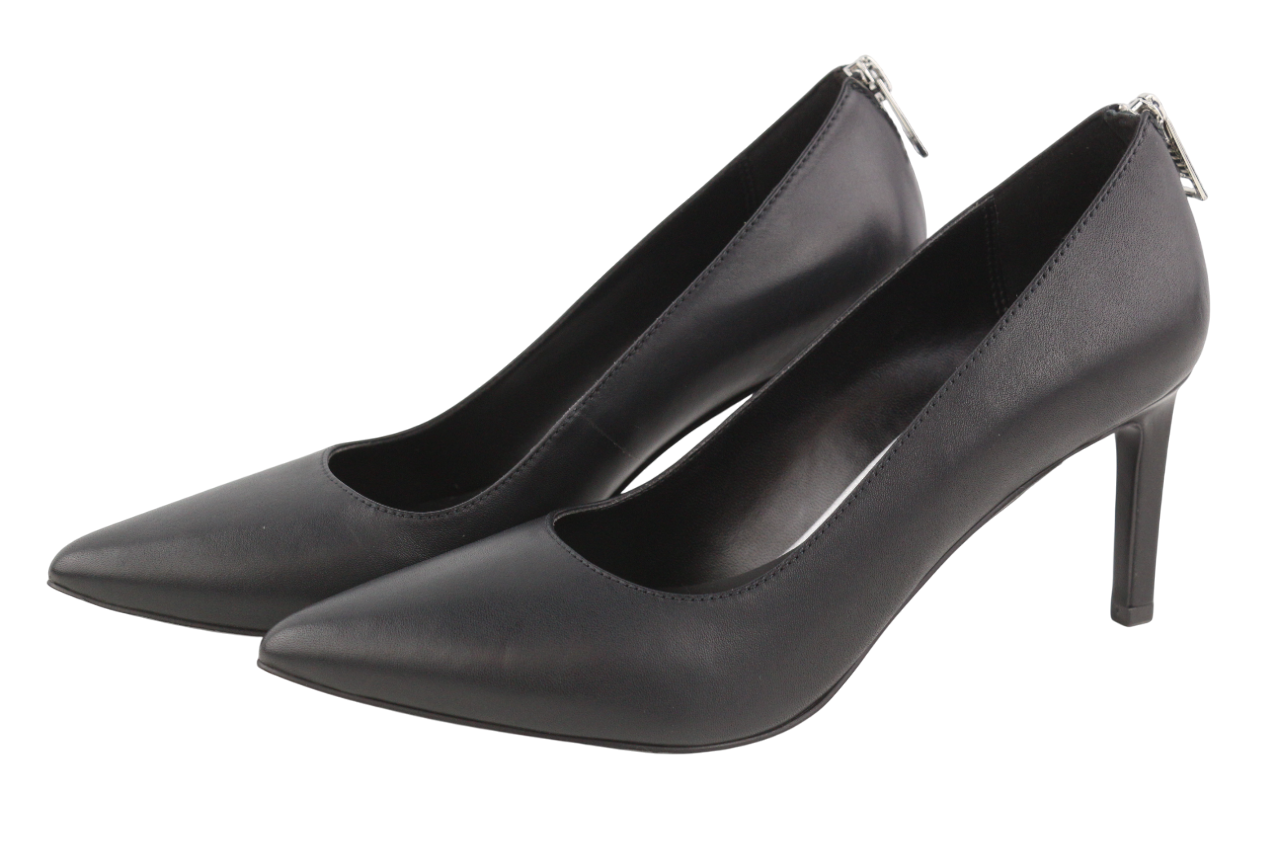 DIESEL D-Femme MP Womens Heels EU38 Black Leather Pointed Toe RRP€240