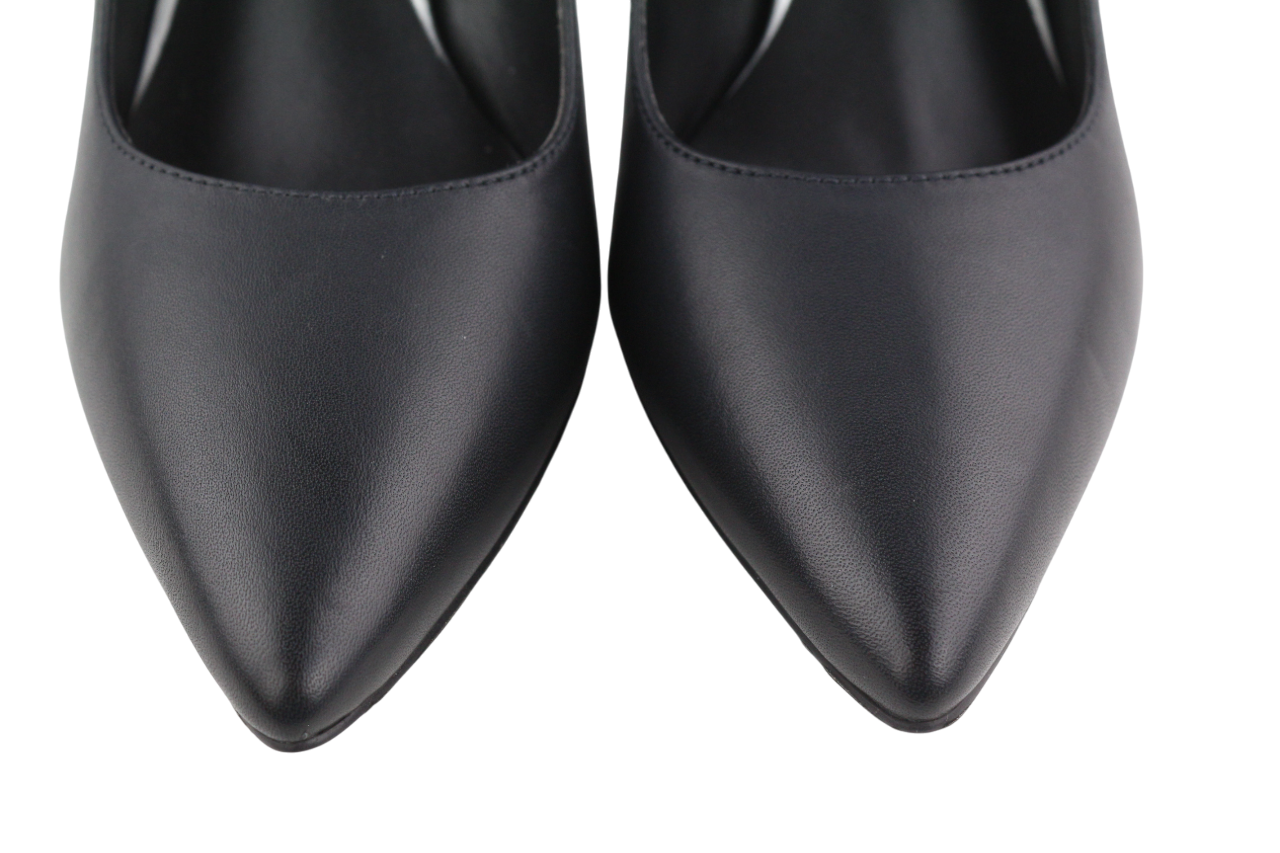 DIESEL D-Femme MP Womens Heels EU38 Black Leather Pointed Toe RRP€240