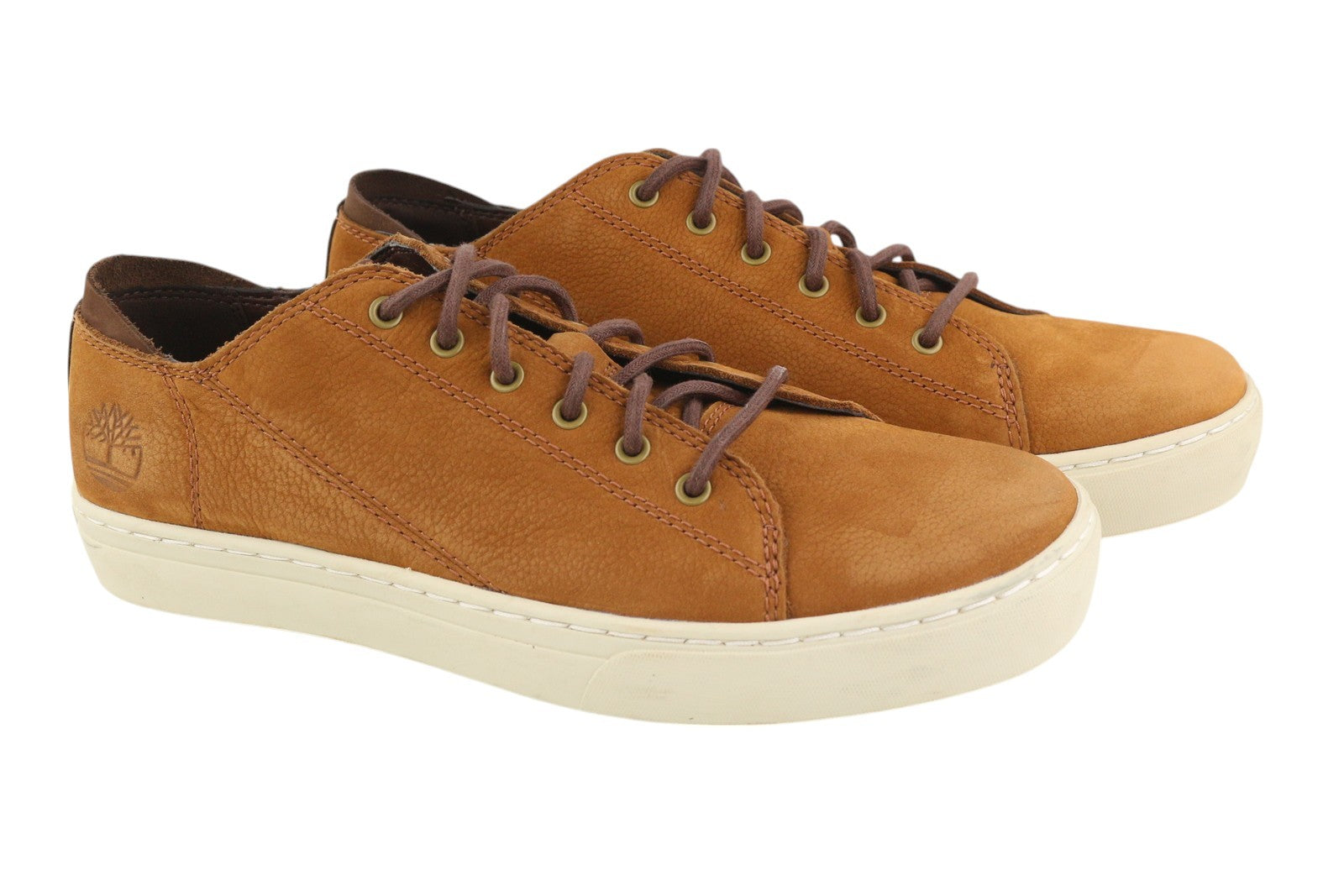 TIMBERLAND A41AQ Men Sneakers EU43.5/44 Brown Leather Low Top Laced Trainers