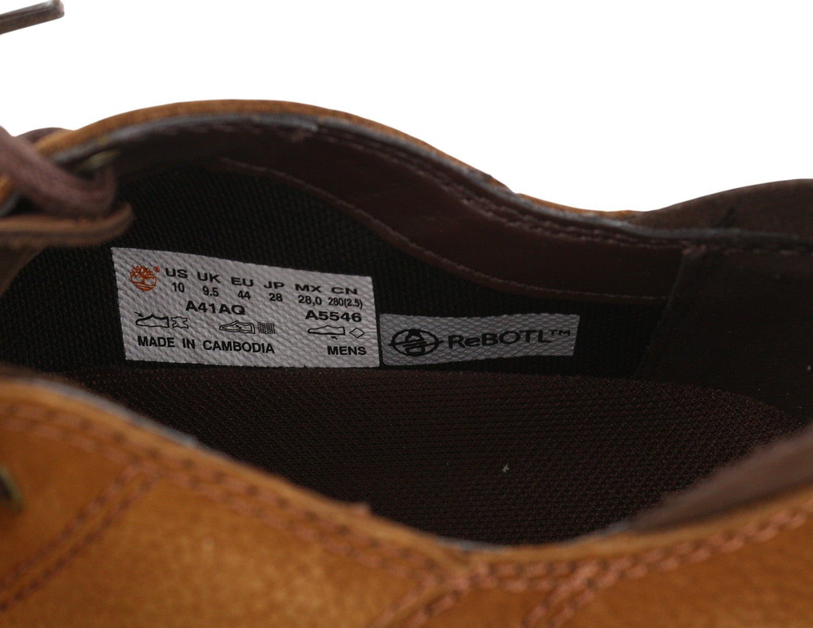 TIMBERLAND A41AQ Men Sneakers EU43.5/44 Brown Leather Low Top Laced Trainers