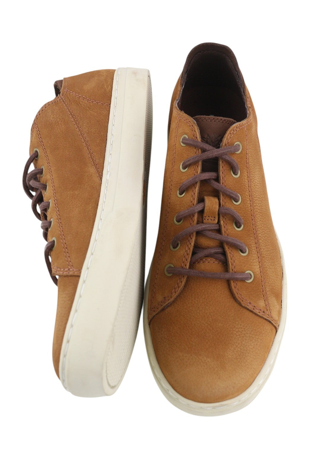 TIMBERLAND A41AQ Men Sneakers EU43.5/44 Brown Leather Low Top Laced Trainers