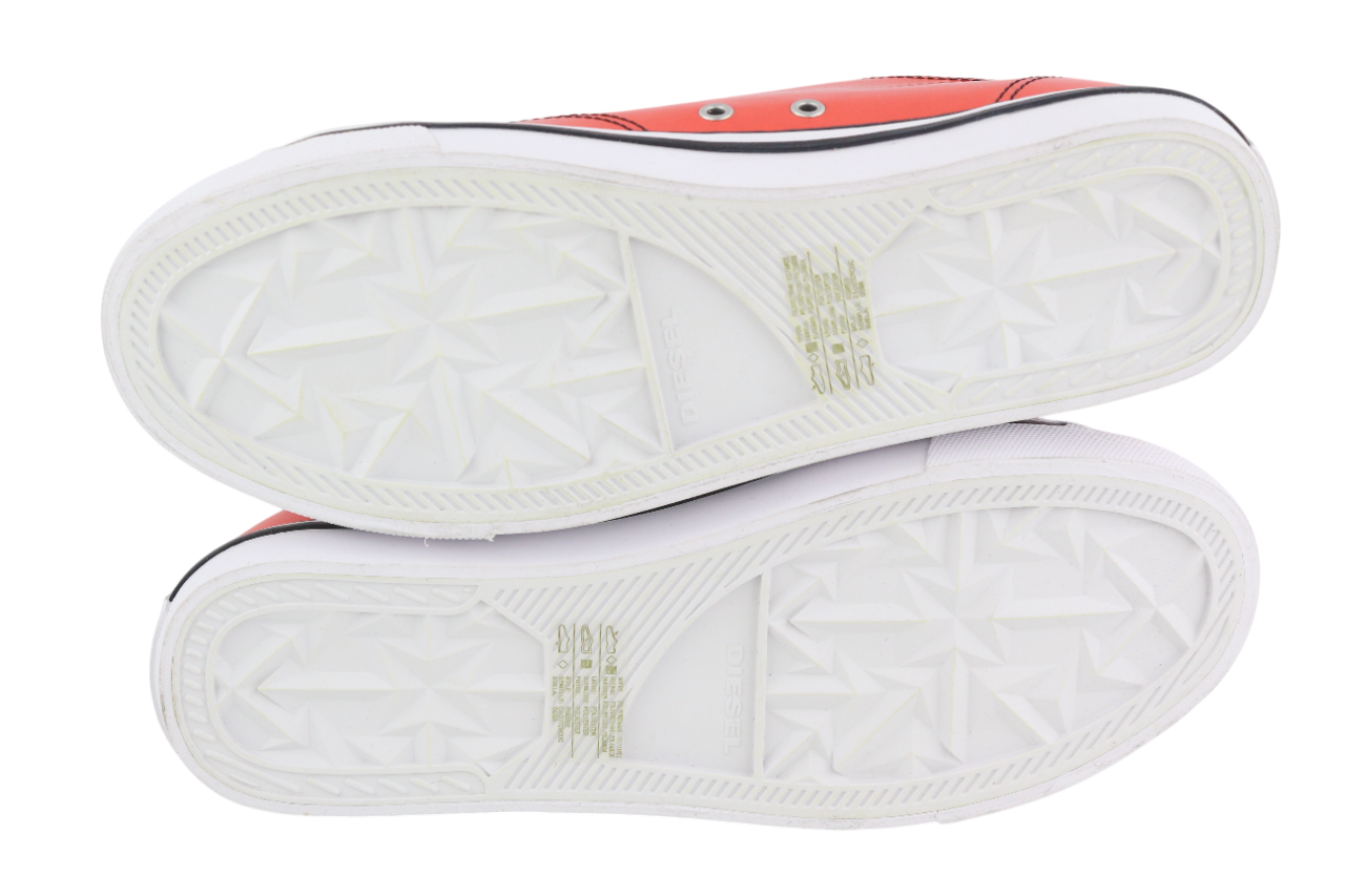 DIESEL S-Athos Low Top Mens Sneakers EU45 Red Coated RRP€160 Lace Up Trainers