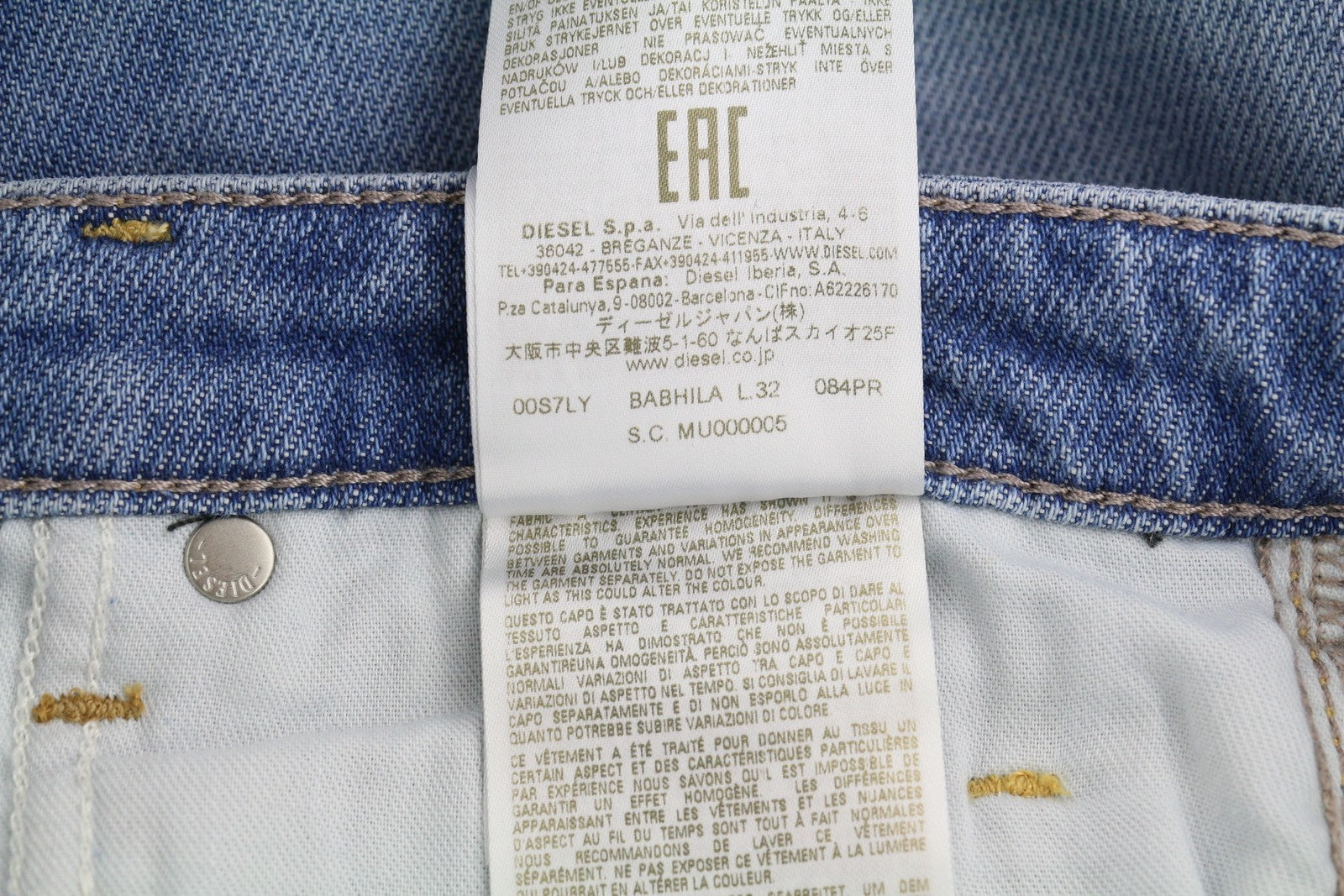 DIESEL Babhila 084PR Womens Jeans W28/L32 Slim Regular Stretch RRP150 Blue