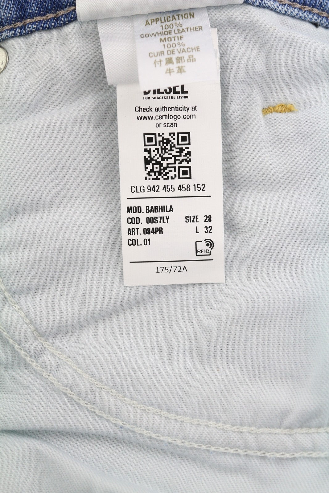 DIESEL Babhila 084PR Womens Jeans W28/L32 Slim Regular Stretch RRP150 Blue