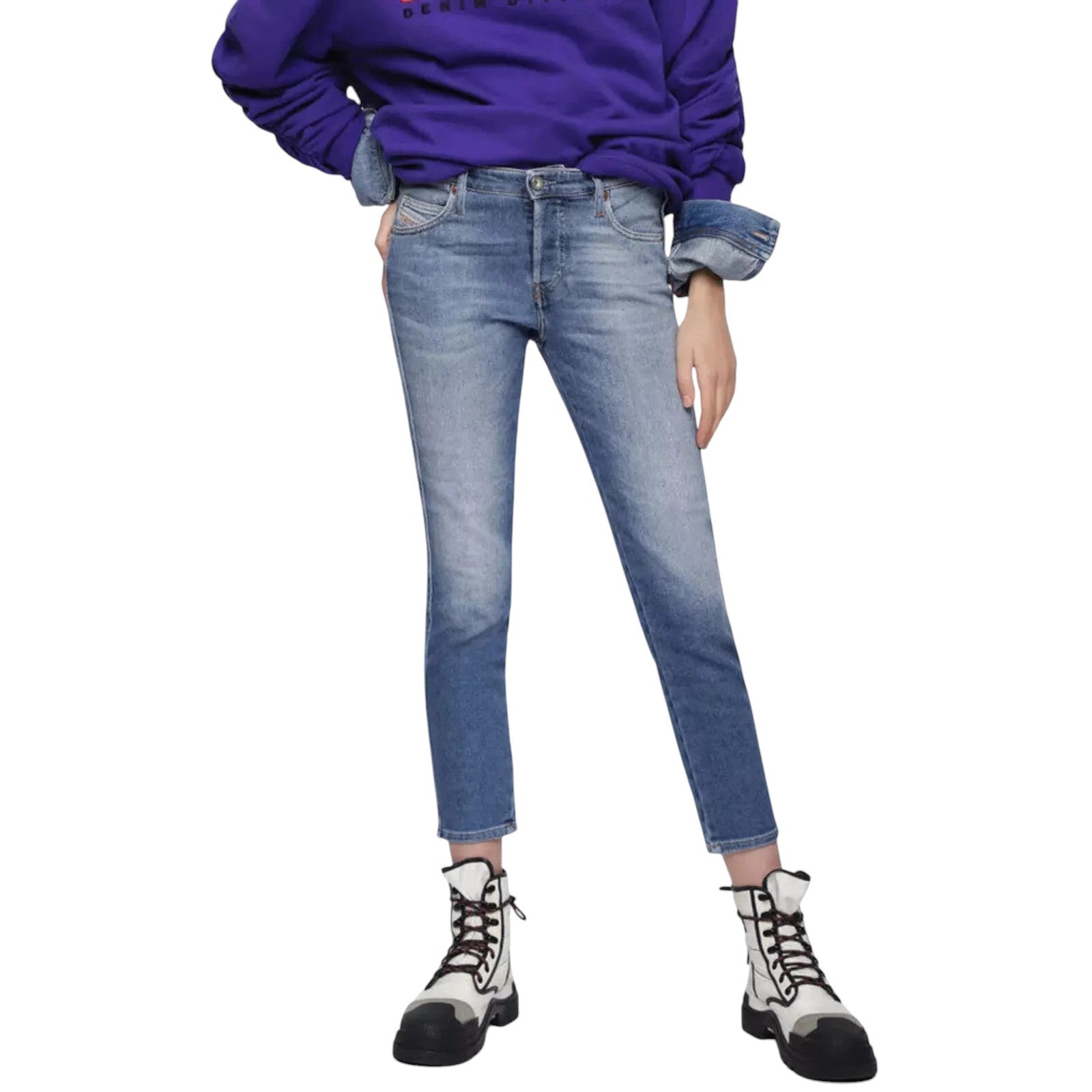 DIESEL Babhila 084PR Womens Jeans W28/L32 Slim Regular Stretch RRP150 Blue