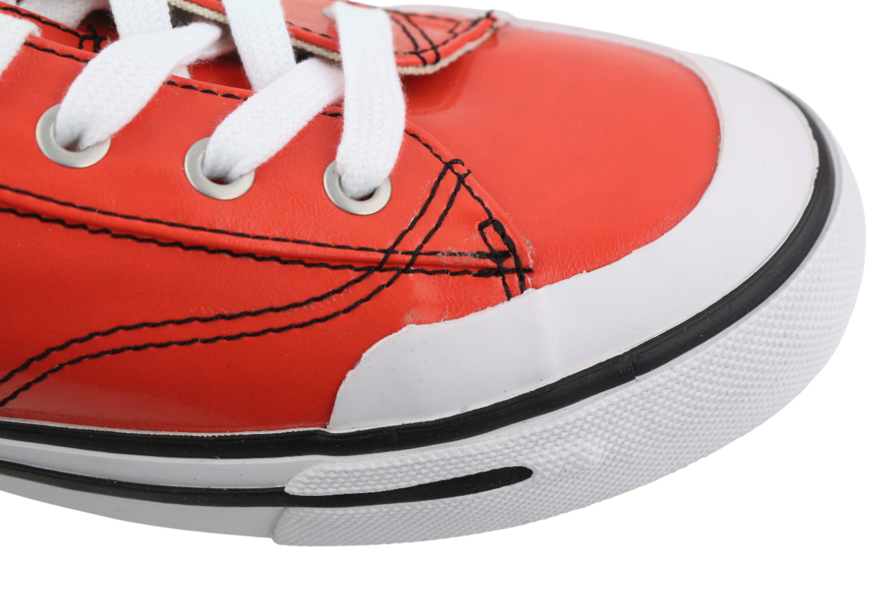 DIESEL S-Athos Low Mens Sneakers EU42.5 Red Coated Lace Up Trainers RRP€160