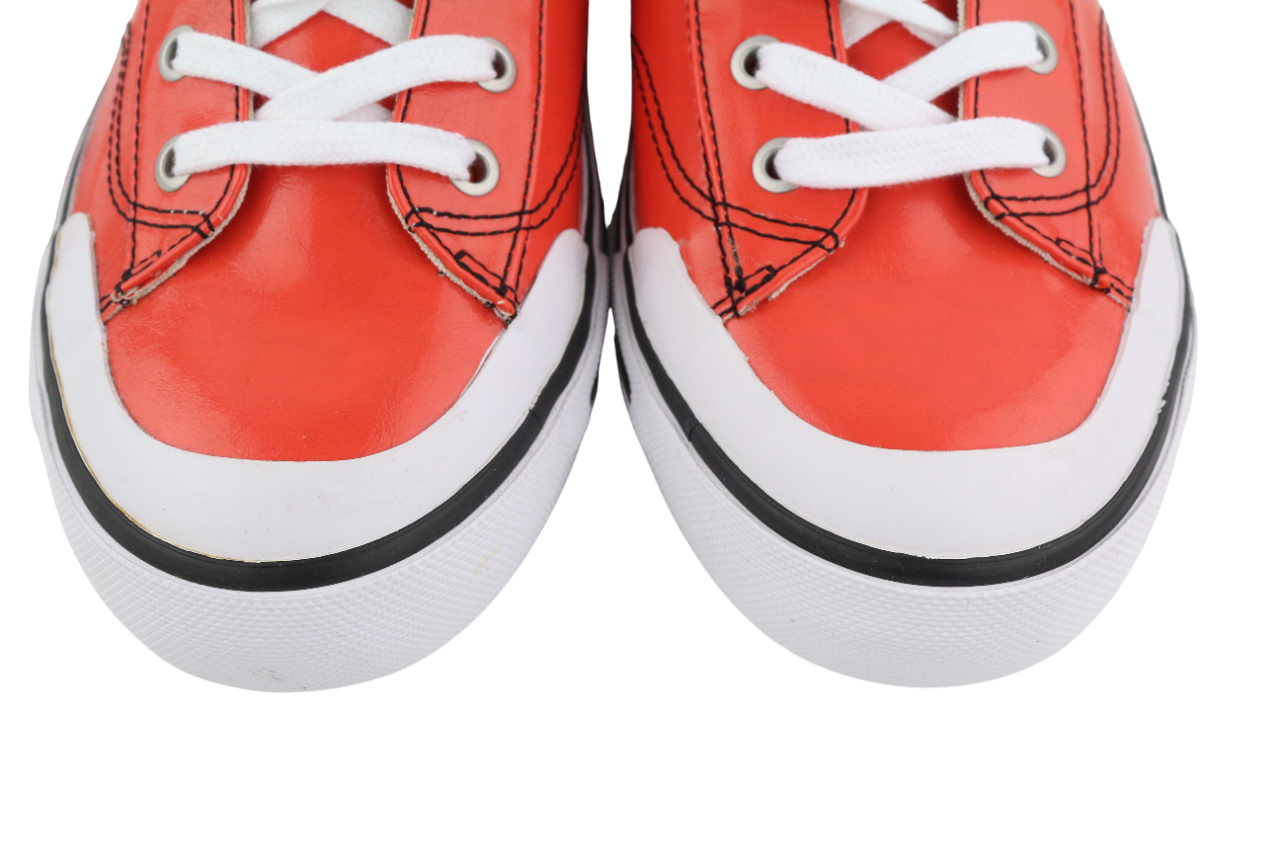 DIESEL S-Athos Low Mens Sneakers EU42.5 Red Coated Lace Up Trainers RRP€160