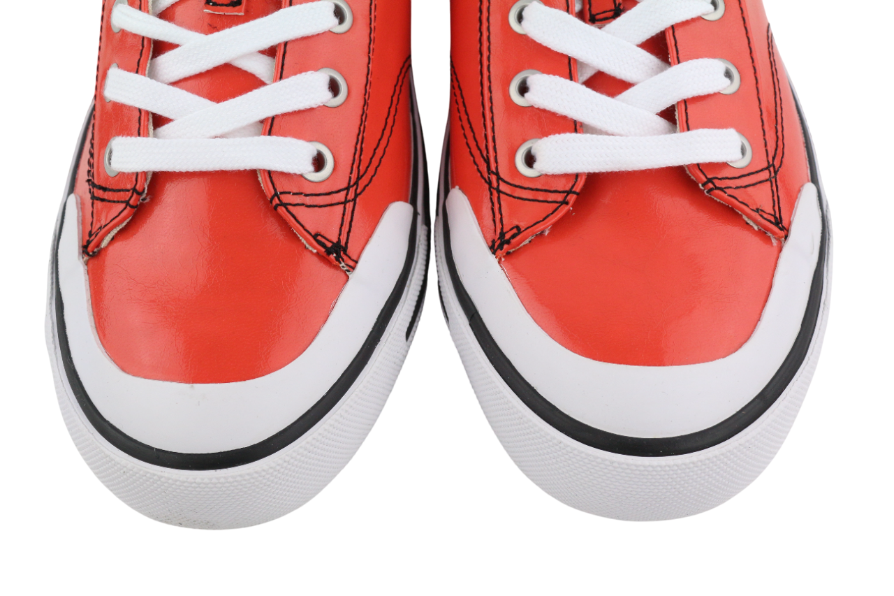 DIESEL S-Athos Low Mens Sneakers EU42 Mid Red Coated Lace RRP€160 Trainers