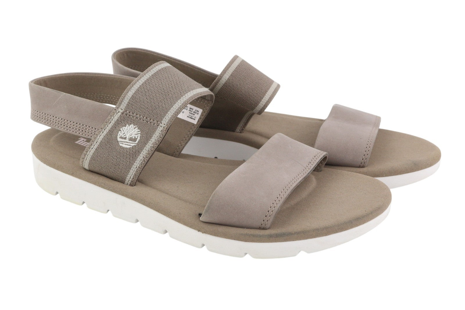 TIMBERLAND A2883 Women Sandals EU39.5/40 Brown Leather Flats Open Toe Casual