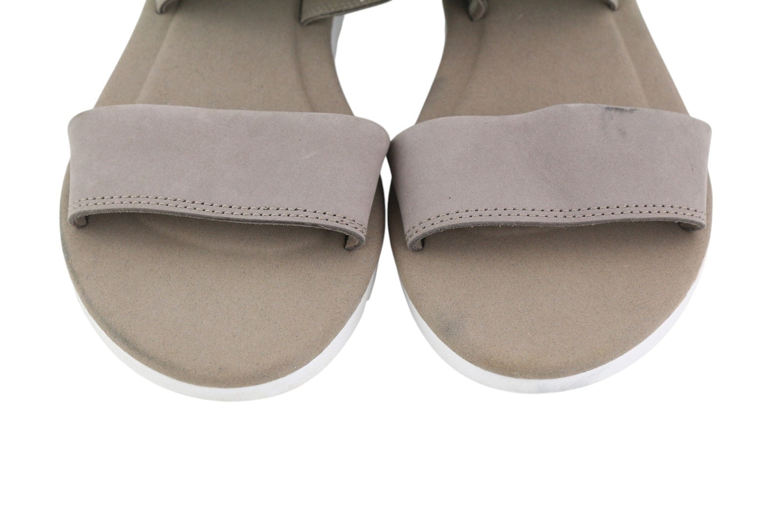 TIMBERLAND A2883 Women Sandals EU39.5/40 Brown Leather Flats Open Toe Casual