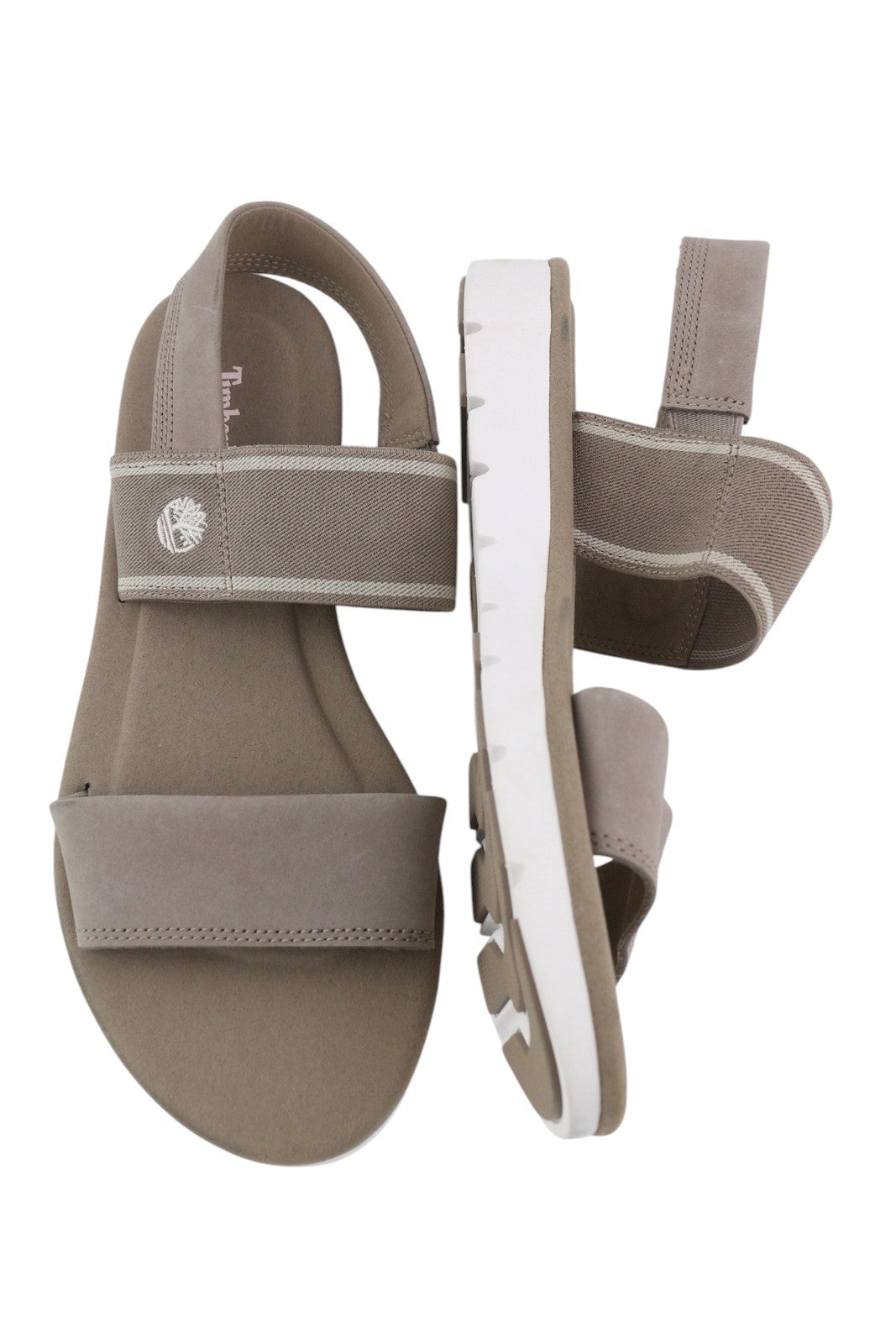 TIMBERLAND A2883 Women Sandals EU39.5/40 Brown Leather Flats Open Toe Casual