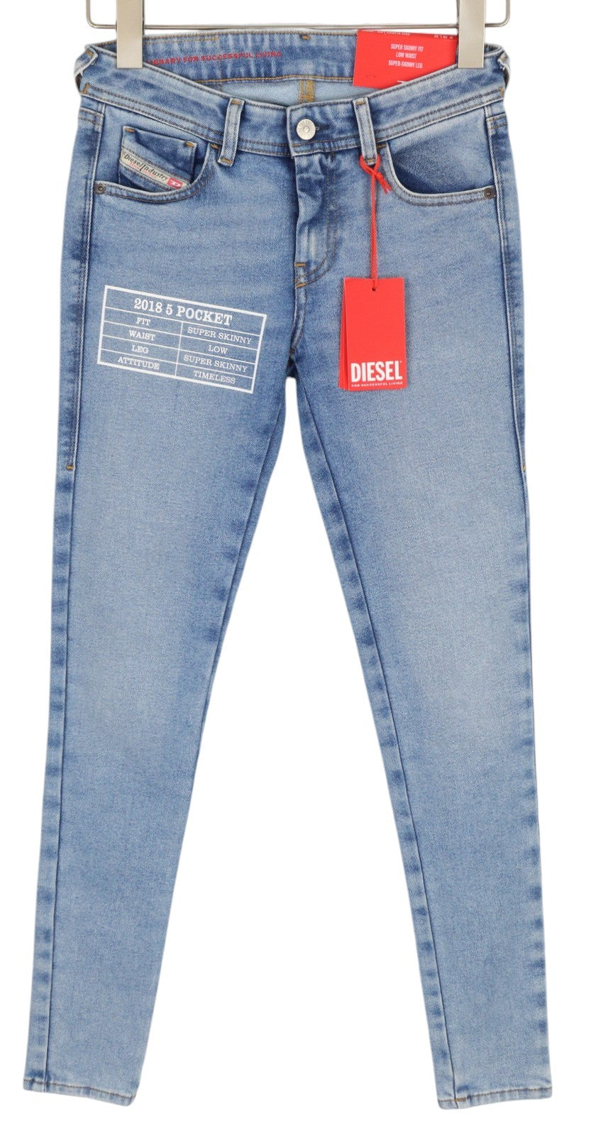 DIESEL 2018 Slandy Low 9B92S Womens Jeans W26/L32 Super Skinny Low  RRP€160