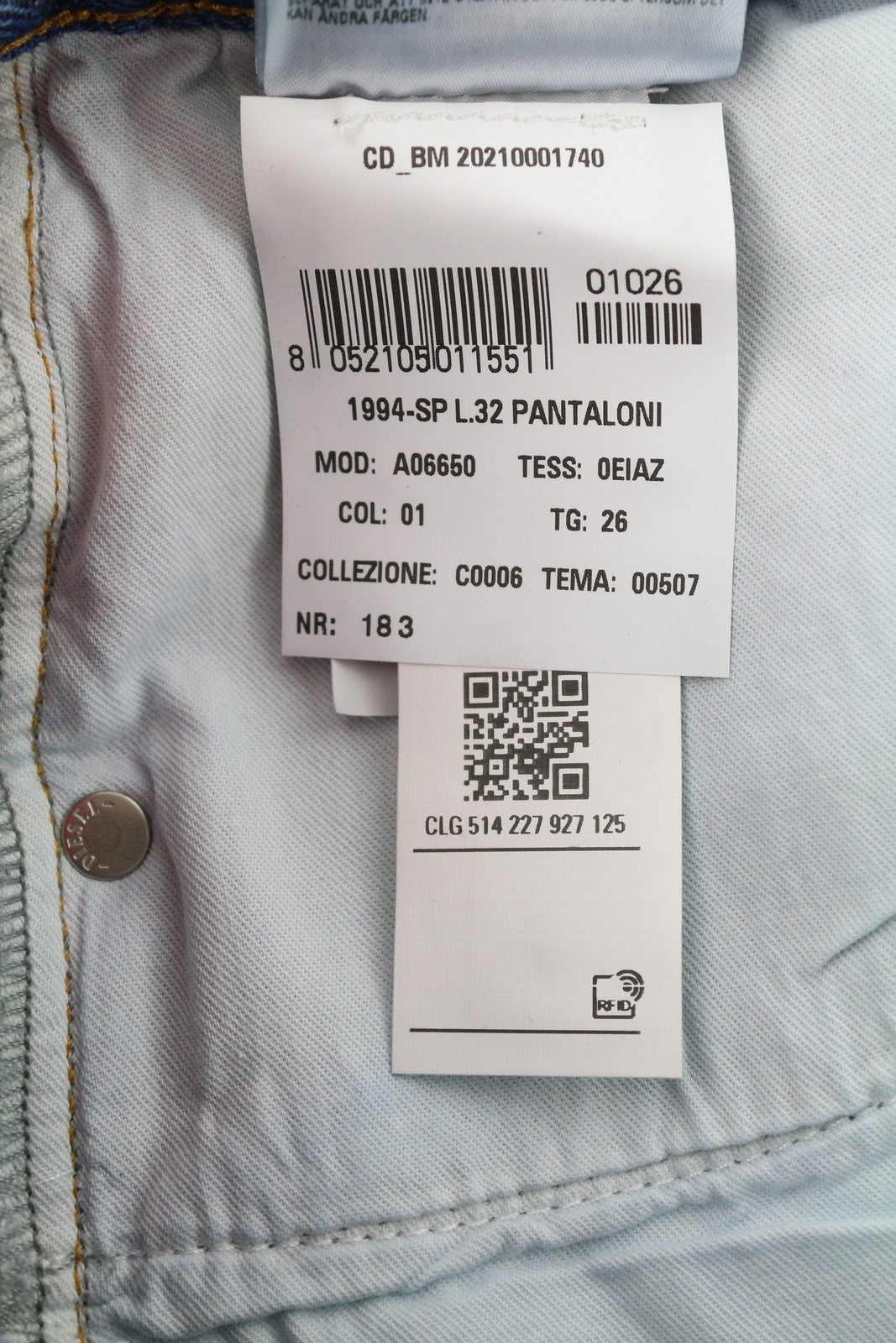 DIESEL 1994 0EIAZ Womens Jeans W26/L32 Slim  Straight Leg High Waist RRP140