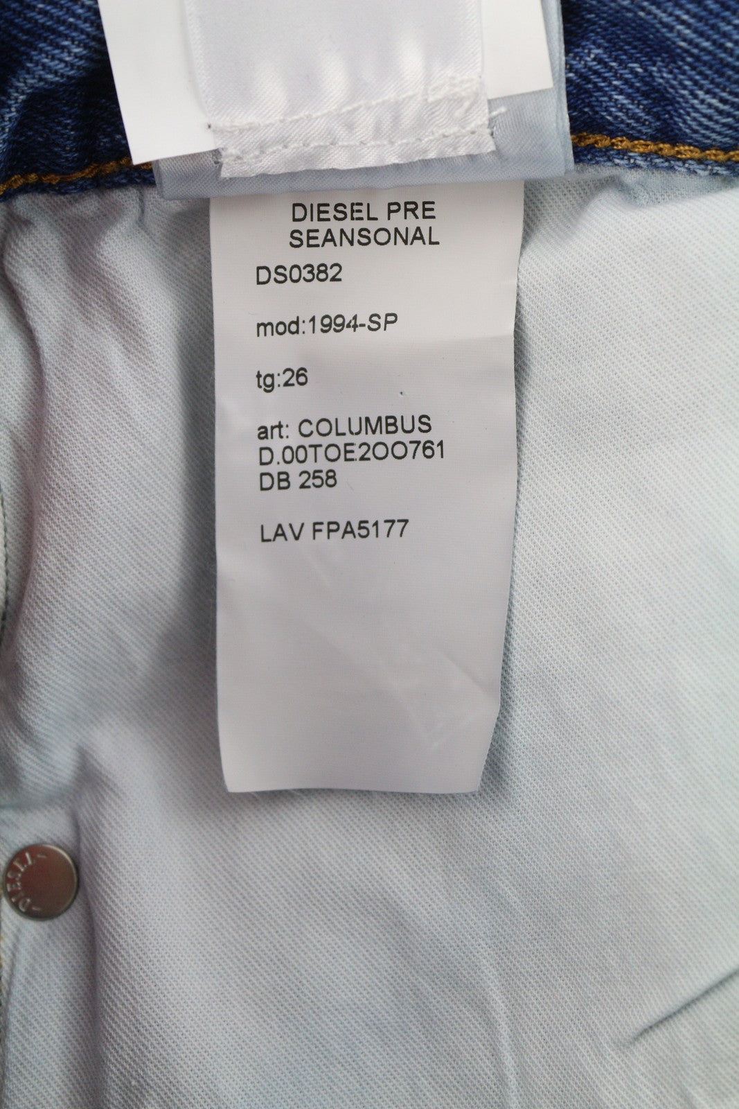 DIESEL 1994 0EIAZ Womens Jeans W26/L32 Slim  Straight Leg High Waist RRP140