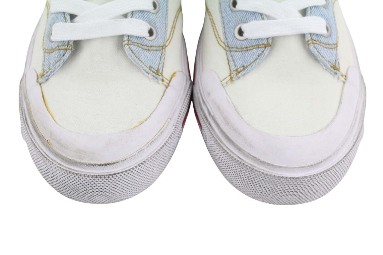 DIESEL S-Athos Mid Womens Sneakers EU39 White Ankle Top Lace Up Almond RRP€175