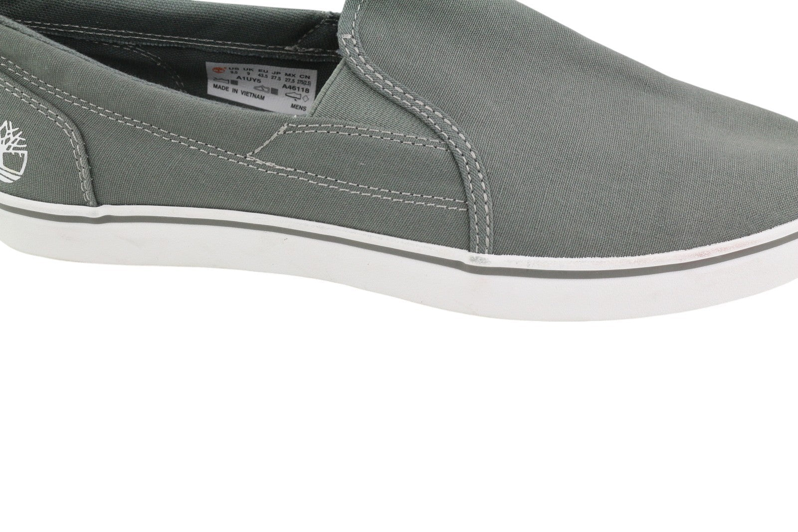 TIMBERLAND A1UY5 Men Shoes EU43/43.5 Grey Slip On Low Top Almond Toe Casual