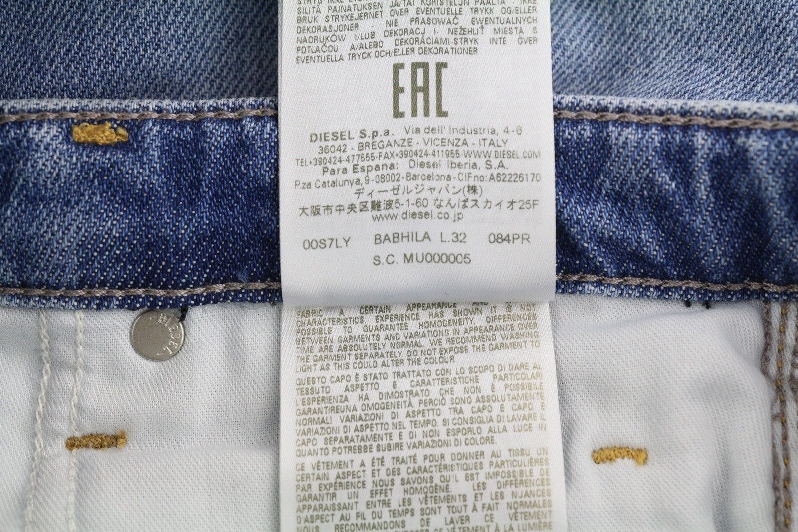 DIESEL Babhila 084PR Womens Jeans W28/L32 Slim Regular Waist Stretch RRP€150