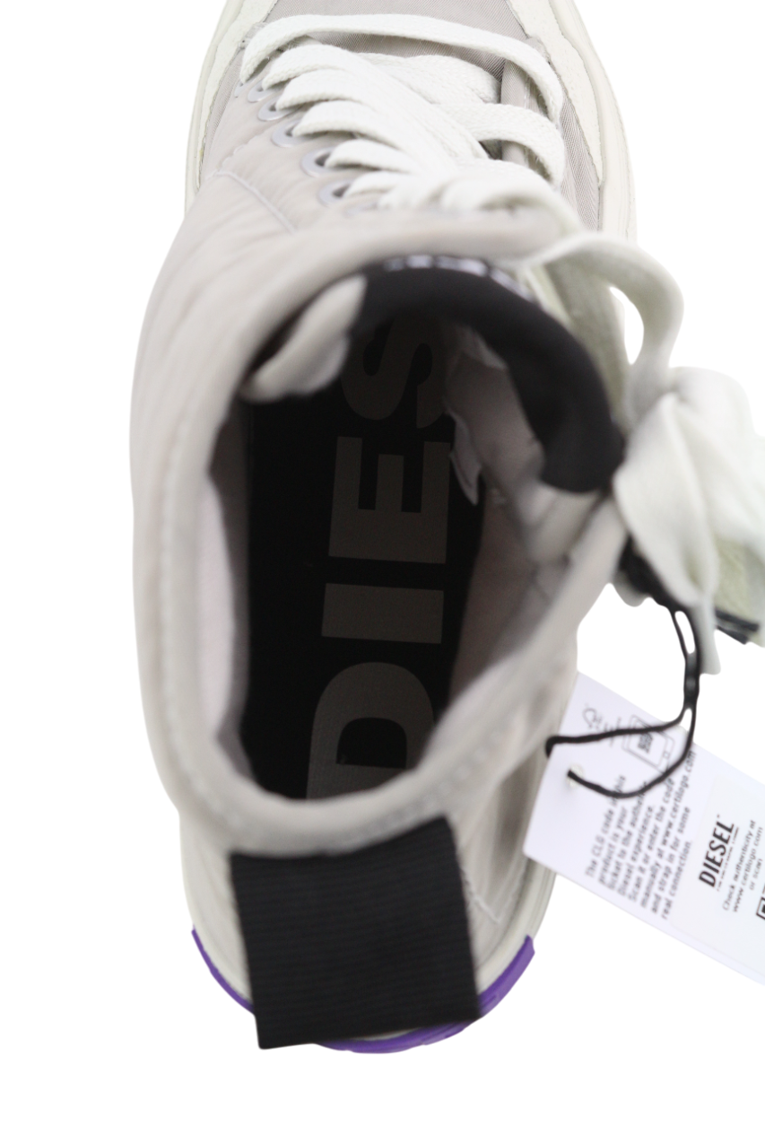 DIESEL S-Muji MC Womens Sneakers EU35.5 Light Grey High Top Almond Toe RRP€180