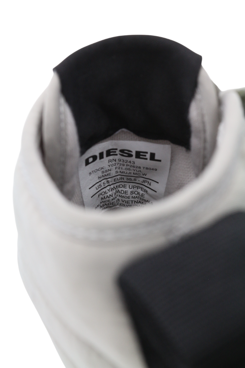 DIESEL S-Muji MC Womens Sneakers EU35.5 Light Grey High Top Almond Toe RRP€180