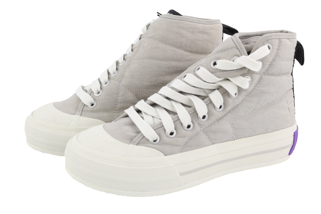 DIESEL S-Muji MC Womens Sneakers EU35.5 Light Grey High Top Almond Toe RRP€180