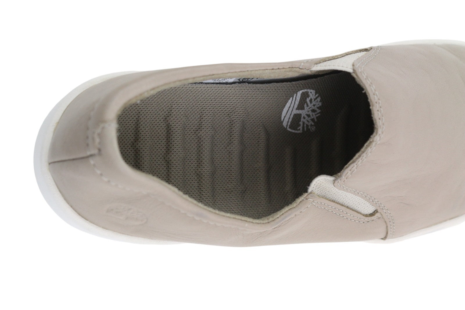 TIMBERLAND A2B4X Women Shoes EU37/37.5 Beige Leather Slip On Low Top Casual