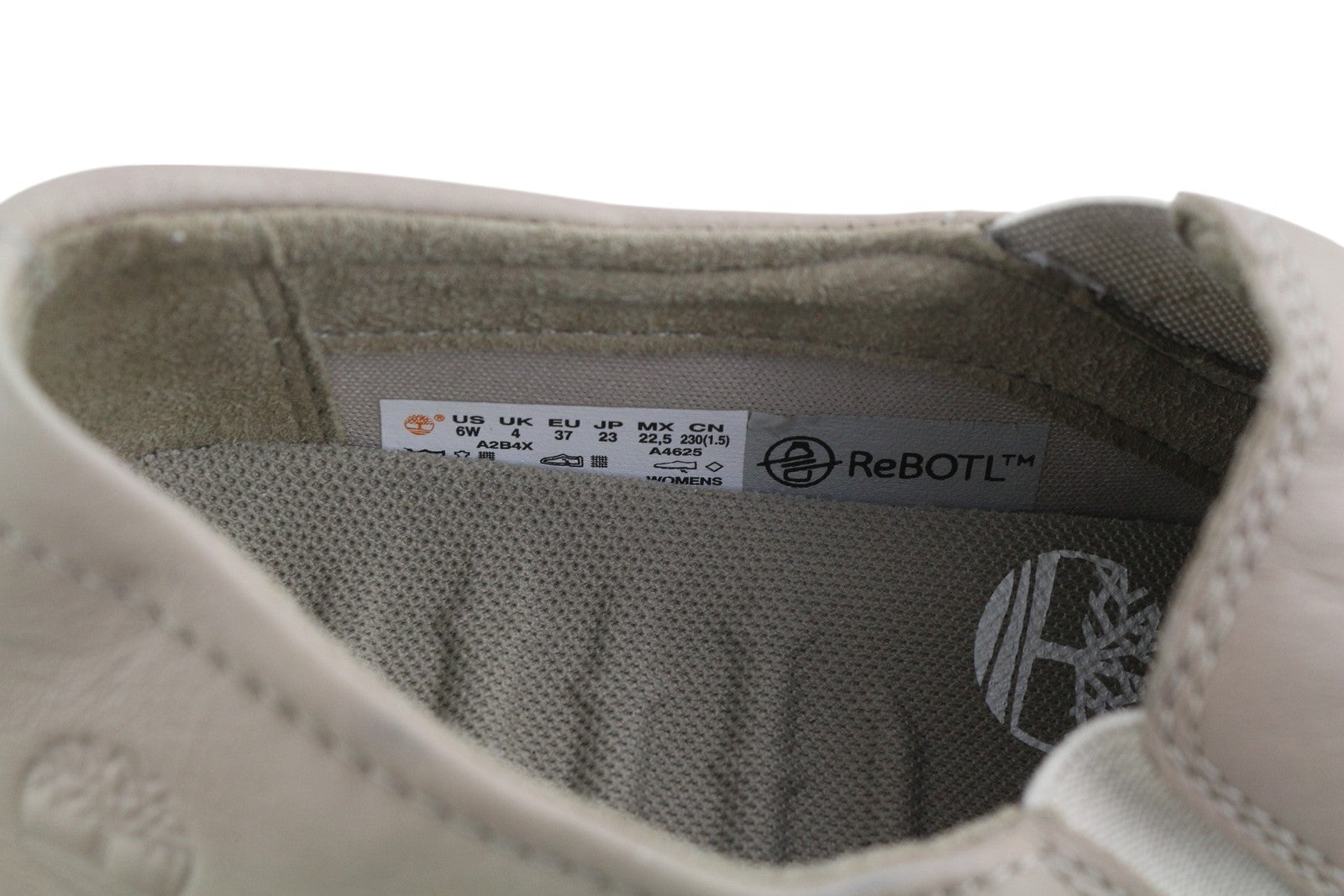 TIMBERLAND A2B4X Women Shoes EU37/37.5 Beige Leather Slip On Low Top Casual