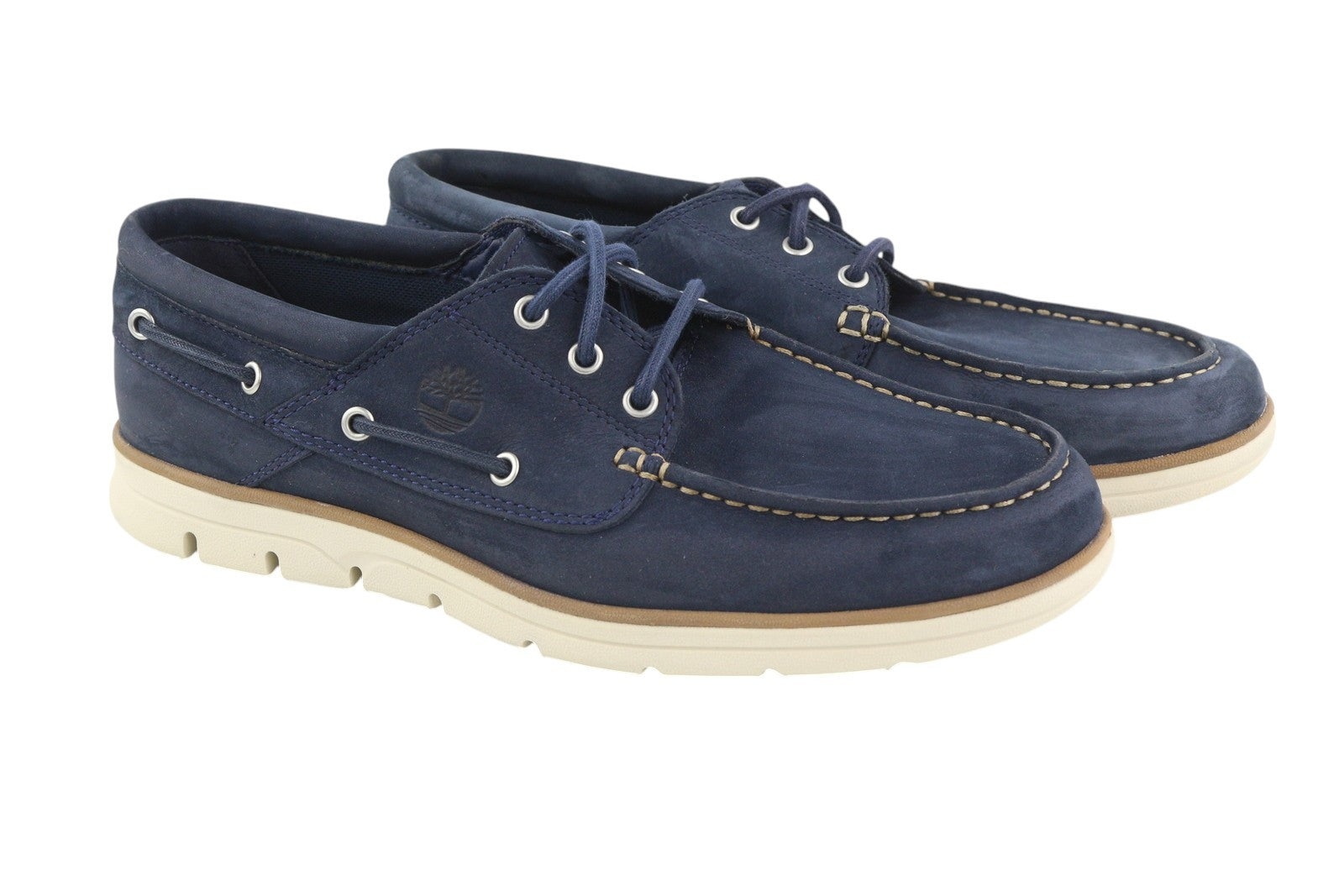 TIMBERLAND A1HCX Men Shoes EU41/41.5 Blue Boat Leather Sensorflex Comfort System